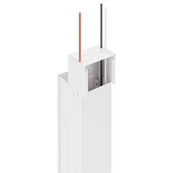 Wiremold Tele-Power 30TP-4WH Power Pole, 30 AWG THHN/48 AWG THWN Capacity, 2 Outlets, 10 ft 5 in L x 3 in W, Steel