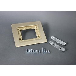 Wiremold OmniboxTM 817B 1-Gang Combination Carpet and Tile Flange, 6-1/16 in L, Brass