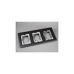 Wiremold OmniboxTM 837TCAL-BK 3-Gang Carpet and Tile Flange, 13-3/16 in L, Aluminum