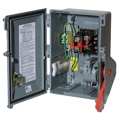 Hubbell Wiring Device-Kellems Circuit-Lock FDS30 Extra Heavy Duty Fused Non-Metallic Standard Disconnect Switch, 600 V AC, 30 A, 20 hp, 3PST Contact, 3 Poles
