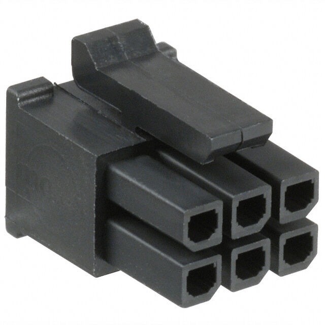 Molex 0430250600 — 6 Position Rectangular Housing Connector Receptacle Black 0.118" (3.00mm)