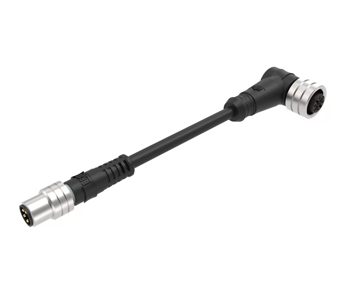 Molex 1200678057 M12 Signal, A-Coded, M12 to M8 Double-Ended Cordset, 4 Poles
