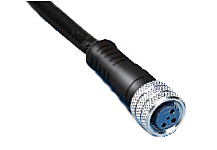 Molex 1200868337 M8 Signal, A-Coded, Single-Ended Cordset, 3 Poles, Female (90°) with LED for PNP Sensors, 0.25mm² (24 A