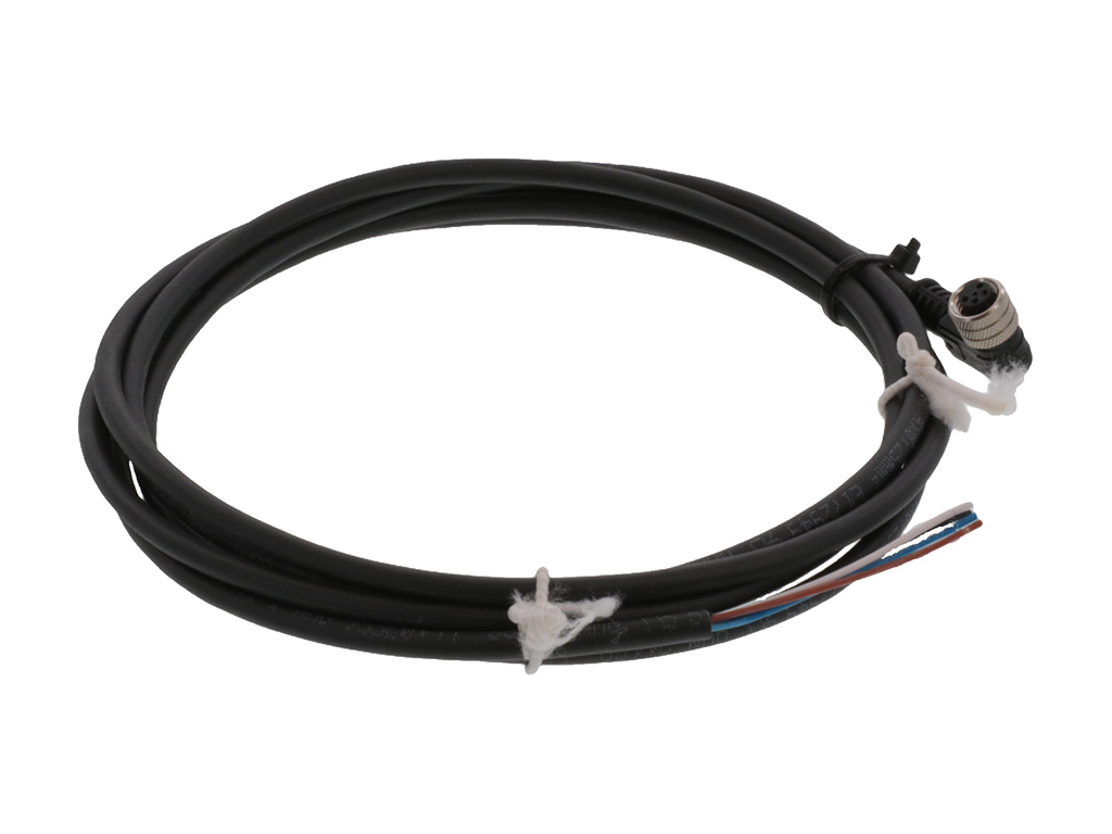 Molex 1200868678 M8 Signal, B-Coded, Single-Ended Cordset, 5 Poles, Female (90°), 0.25mm² (24 AWG), Black TPU WSOR Cable