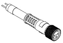 Molex 1200878036 M8 Signal, B-Coded, Double-Ended Cordset, 5 Poles, Female (Straight) to Male (Straight), 0.25mm² (24 AW
