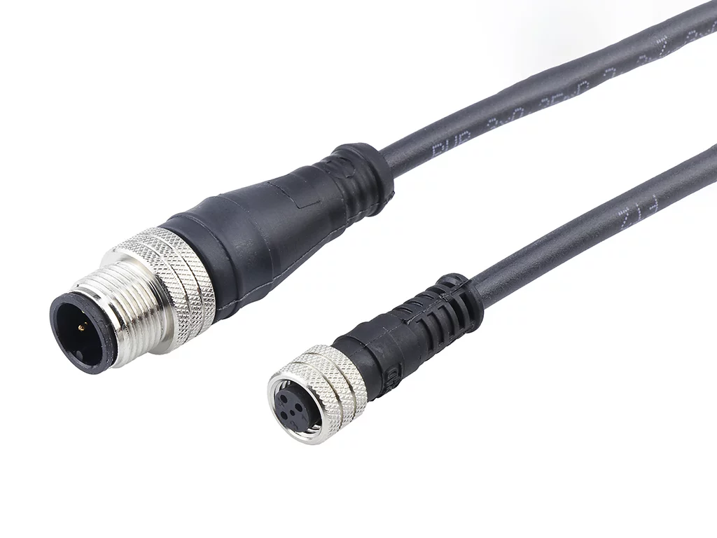 Molex 1200878406 M8 Signal, A-Coded, Double-Ended Cordset, 3 Poles, Female (Straight) to Male (Straight), 0.25mm² (24AWG