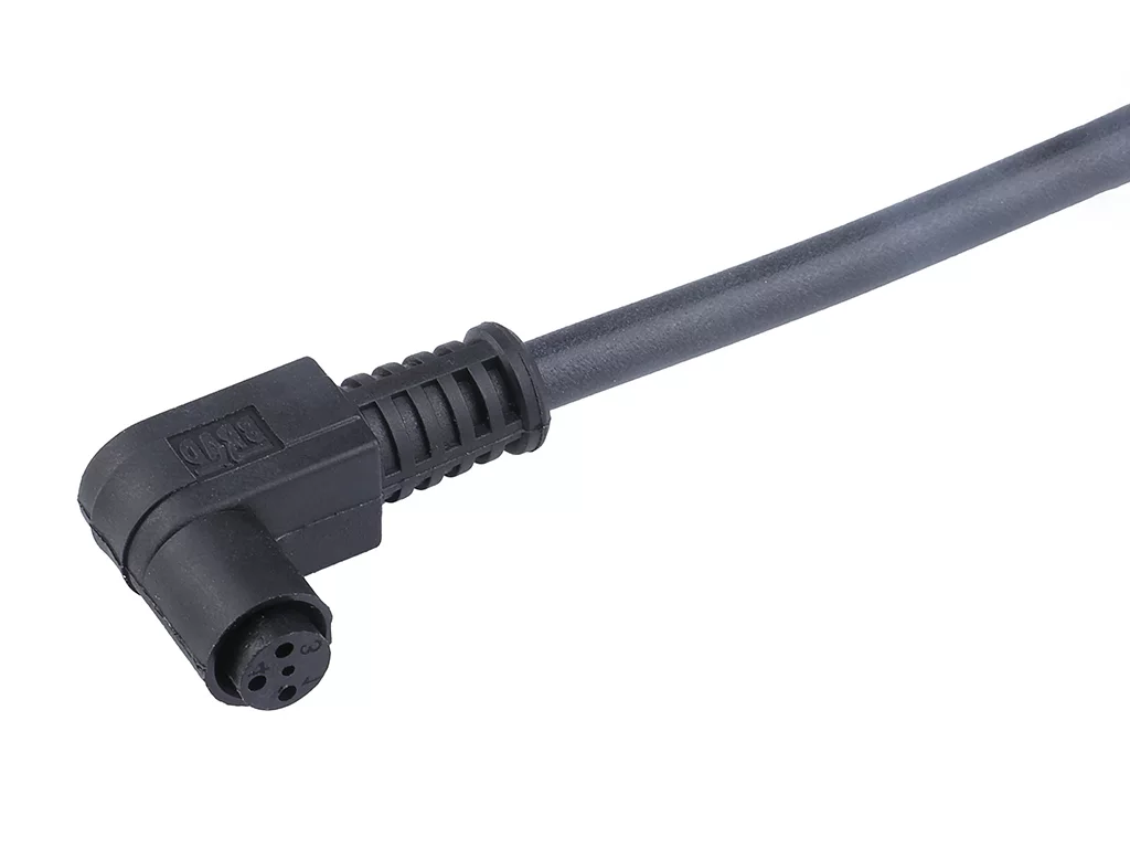 Molex 1200888090 M8 Signal, A-Coded, M8 Snap Single-Ended Cordset, 3 Poles, Female (90°), 0.25mm² (24 AWG)