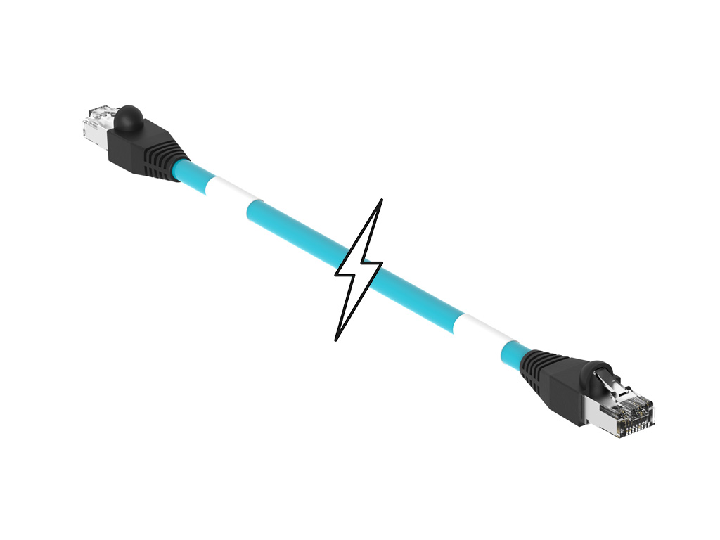 Molex 1201080007 Double-Ended RJ-45 Cordset, 4 Poles, Male (Straight) to Male (Straight), 24 AWG, Teal Unshielded PVC Ca