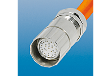 Molex 1202300020 Brad M23 Signal Connector, Straight Female, Solder Contacts, 9 (8+1) Poles, Cable Diameter 7.00-12.00mm