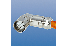 Molex 1202300096 Brad M23 Signal Connector, 90° Female, Crimp Contacts, 17 Poles, Cable Diameter 7.00-12.00mm