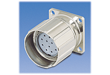 Molex 1202310010 Brad M23 Signal Connector, Front Panel-Mount Receptacle, Straight Female Flange Mount 4xØ 3.20mm