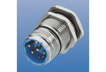 Molex 1202340021 Brad M23 Power Connector, Back Panel-Mount Receptacle, Straight Male Single Hole Mount 4xØ M25x1.5