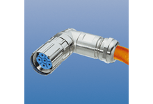 Molex 1202350004 Brad M23 Power Connector, 90° Female Receptacle Housing Only, Cable Diameter 11.00-17.00mm
