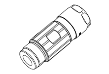 Molex 1202350005 Brad M23 Power Connector, Straight Male Receptacle Housing Only, Cable Diameter 7.00-12.00mm