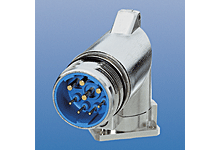 Molex 1202350010 Brad M23 Power Connector, Front Panel-Mount Receptacle Housing Only, 90° Male, Flange Mount 4xØ 3.20mm