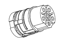 Molex 1202350013 Brad M23 Power Connector, Female Insert, without Contacts, 6 (5+PE) Poles