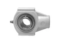MRO 1-1/8 in Stainless Set-Screw Sealed Ball Bearing, RF Double-Lip Seal, White Open/Close Polymer Covers, Single-Row Hanger Unit for Washdown, Food and Industrial Use MRO805131