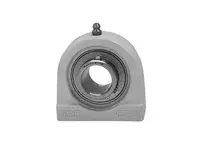 MRO 1-3/8 in stainless steel set screw pillow block bearing, single-row ball bearing with RF double-lip seal, white polymer open/close cover, tapped base, relubrication MRO807235