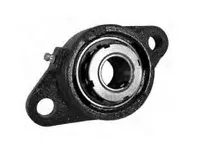 MRO 1-1/2 in Medium Wide Adapter 2-Bolt Flange Bearing, Concentric Locking Ball Insert, Cast Iron Housing, Contact Seal with Slinger, Relubricatable, Single Unit Shaft Mount for Industrial Equipment MRO9206