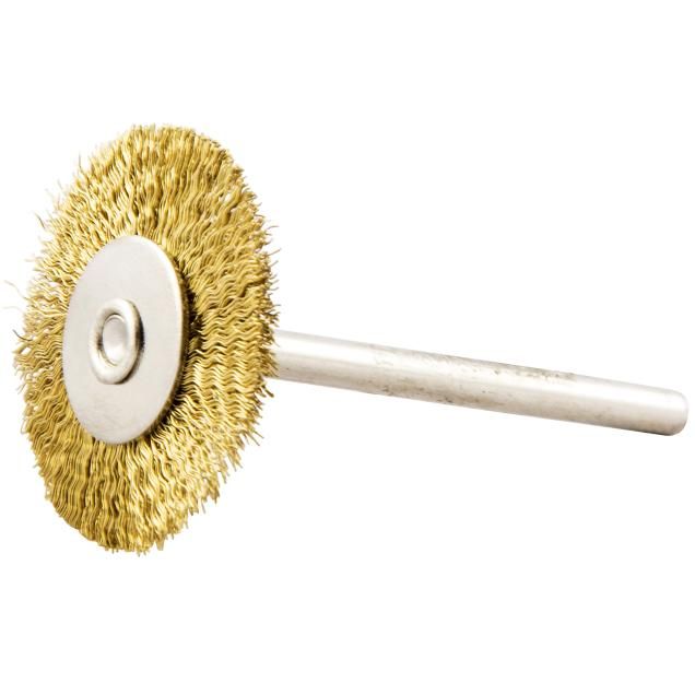 Norton Brass Crimped Wire Shank Mini Wheel Brush
