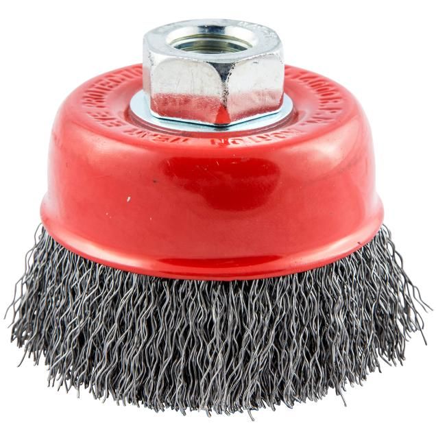 Norton Carbon Steel Crimped Wire Arbor Cup Brush