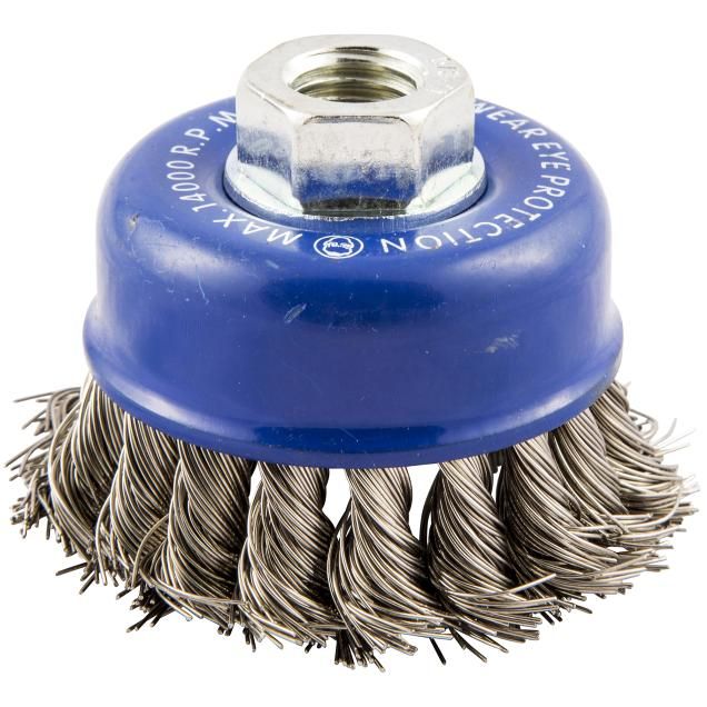 Norton Stainless Steel Standard Twist Knot Wire Arbor Cup Brush
