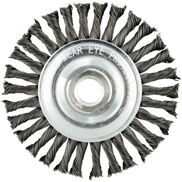 Norton Carbon Steel Stringer Bead Twist Knot Wire Arbor Wheel Brush