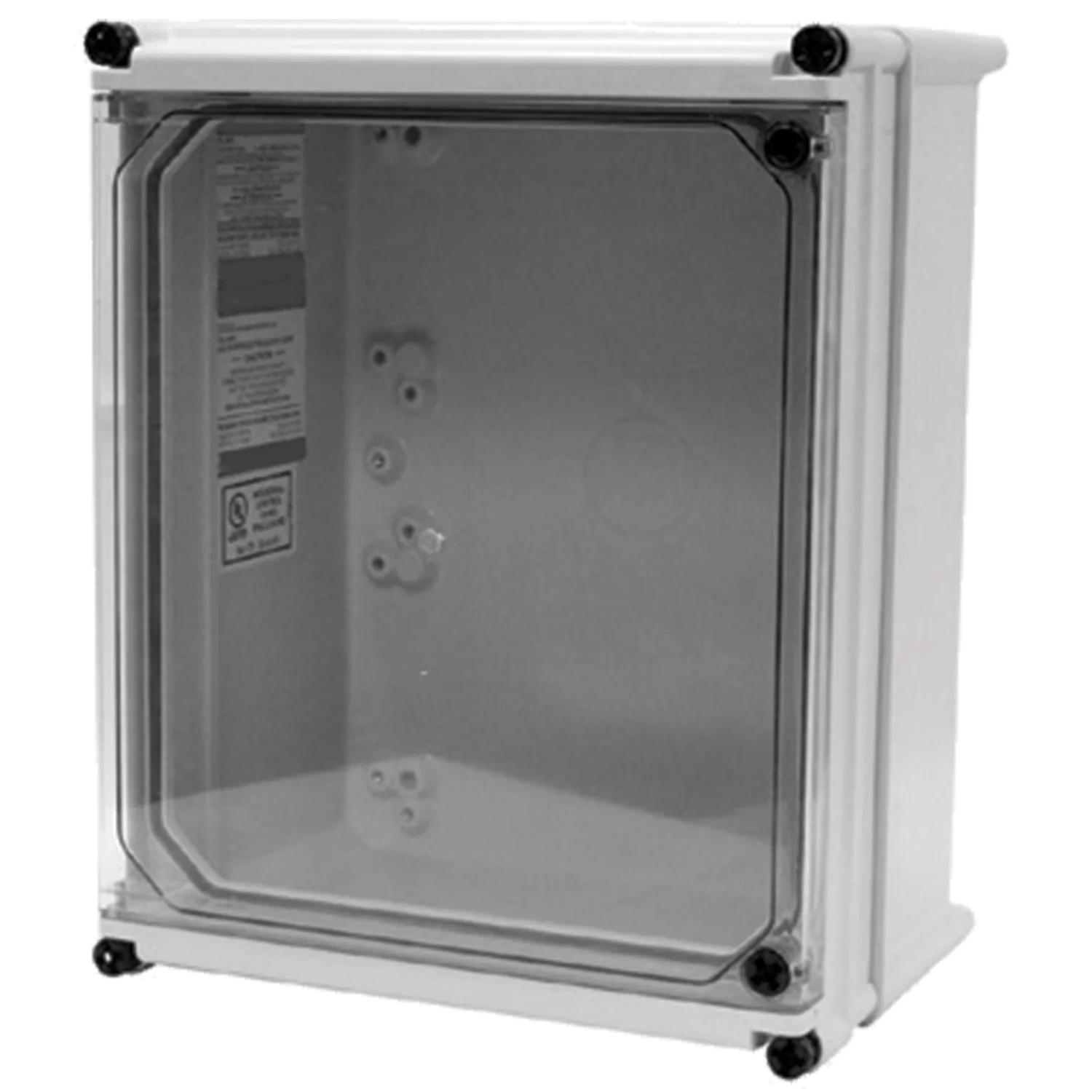 APO Flat Trnsp Screw Cover with Extension Type 4X, 21.97x23.74x13.03, Lt Gray, Fiberglass, E2CTH