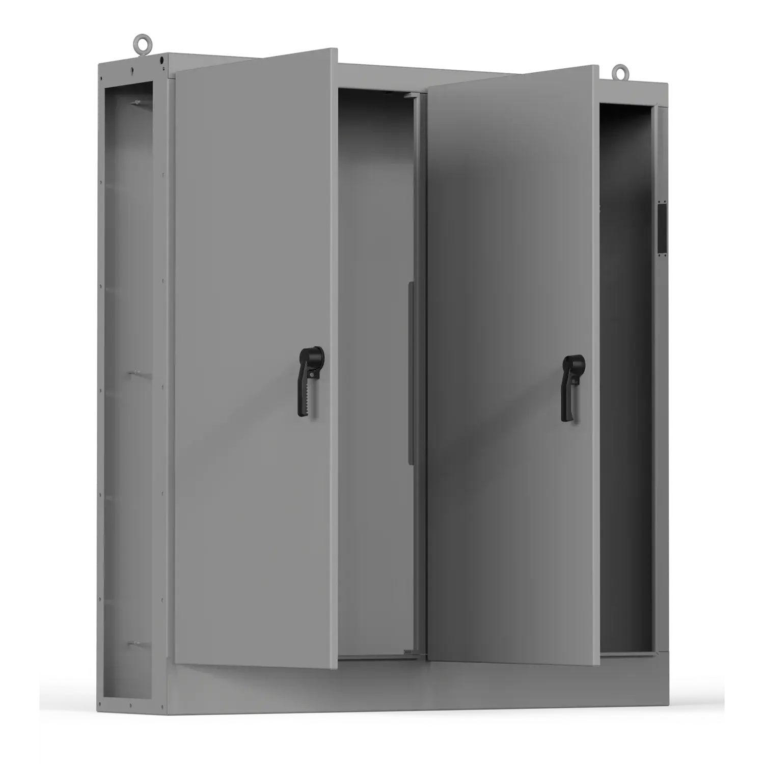 nVent Universal Free-Stand Left Side Open, 90.13x78.5x24.13, Gray, Steel, Univ CO
