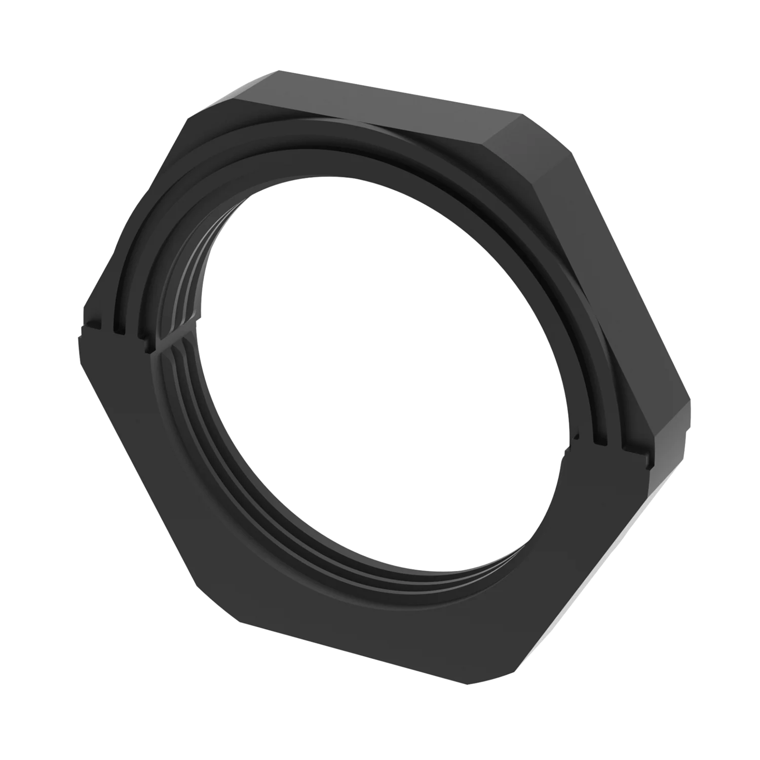 Cable Entry Gland Plate Round Counter Nut, CCFRMNUT, 49x53x7 40mm, Gray, Plastic