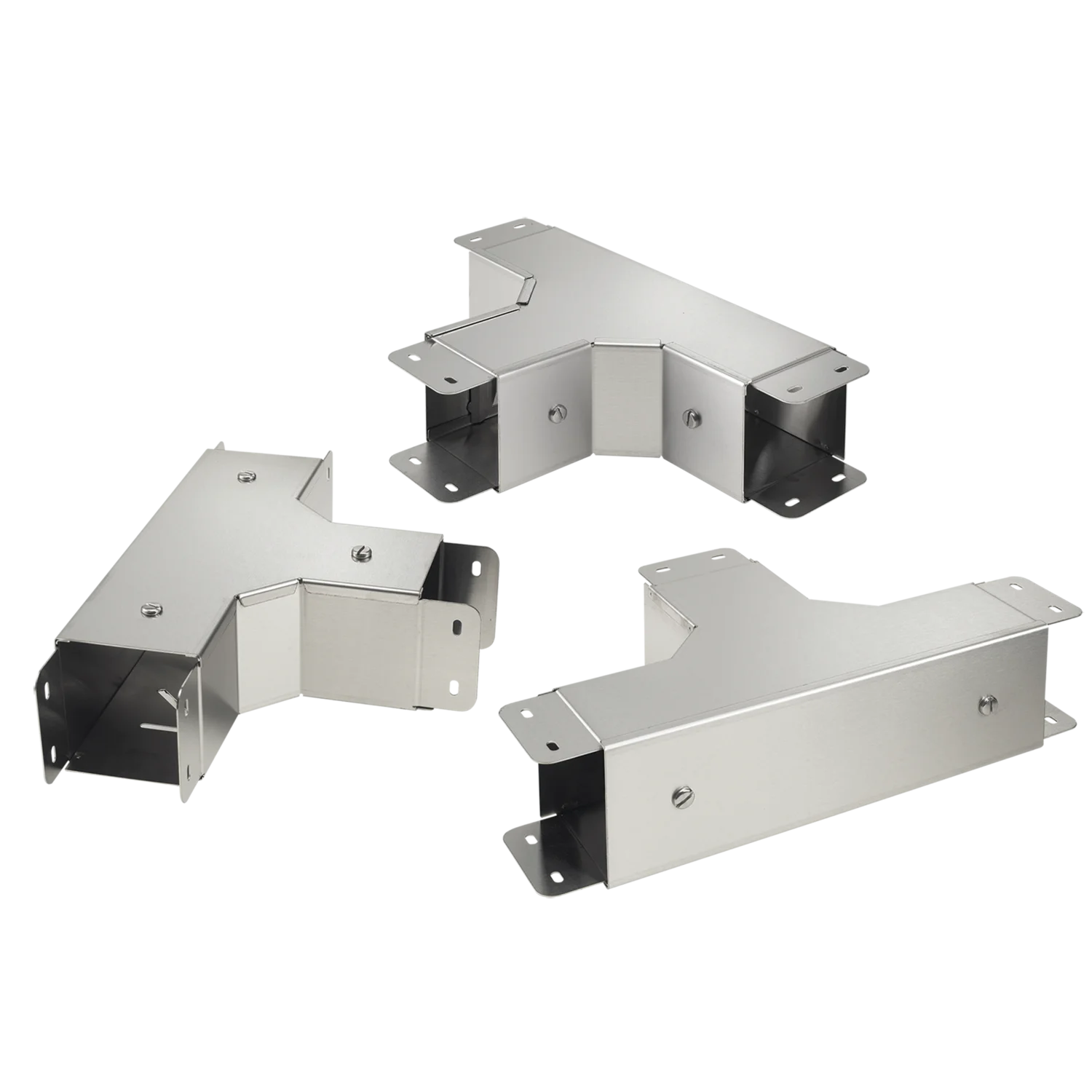 90-Degree Tee CleanTray Top Cover Sloped, 6.00x6.00, Brushed, SS304