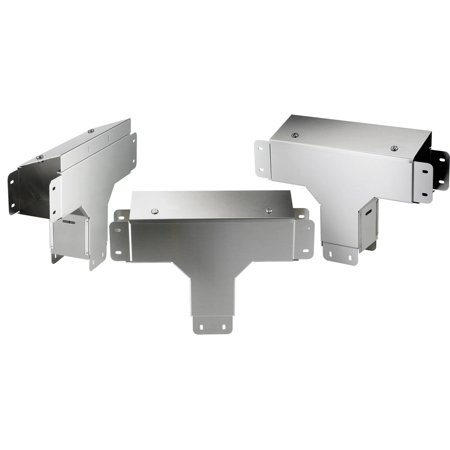 90-Degree Tee CleanTray Outside Cover Sloped, 6.00x6.00, Brushed, SS304