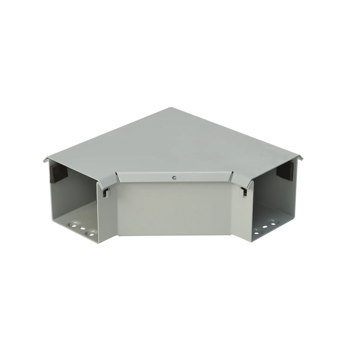 Elbow 90-Degree Lay-in Wireway, fits 4.00x4.00, Gray, Mild Steel