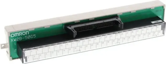 Omron XW2B-50G5 General-purpose I/O terminal block, MIL50 socket, M3.5 screws, 50 points
