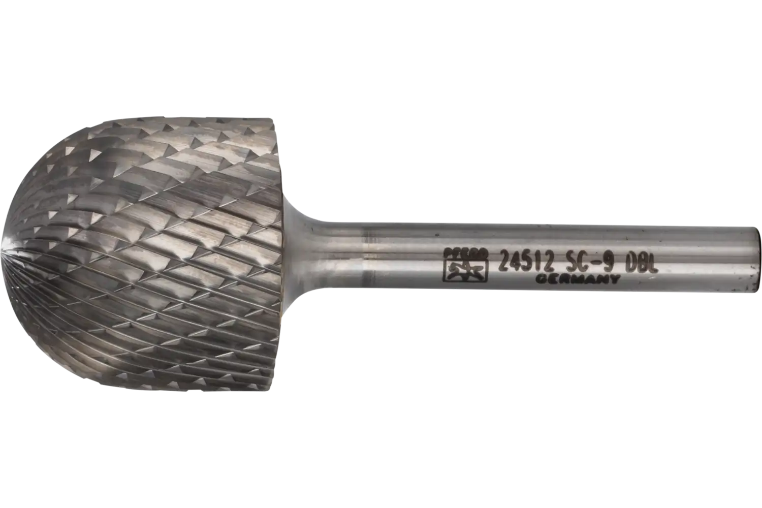 PFERD Carbide Bur SC-9 Cylindrical Radius End Double Cut 1″ x 1″ x 1/4″ Shank: WRC 25,4x25,4x6,35 Z3P