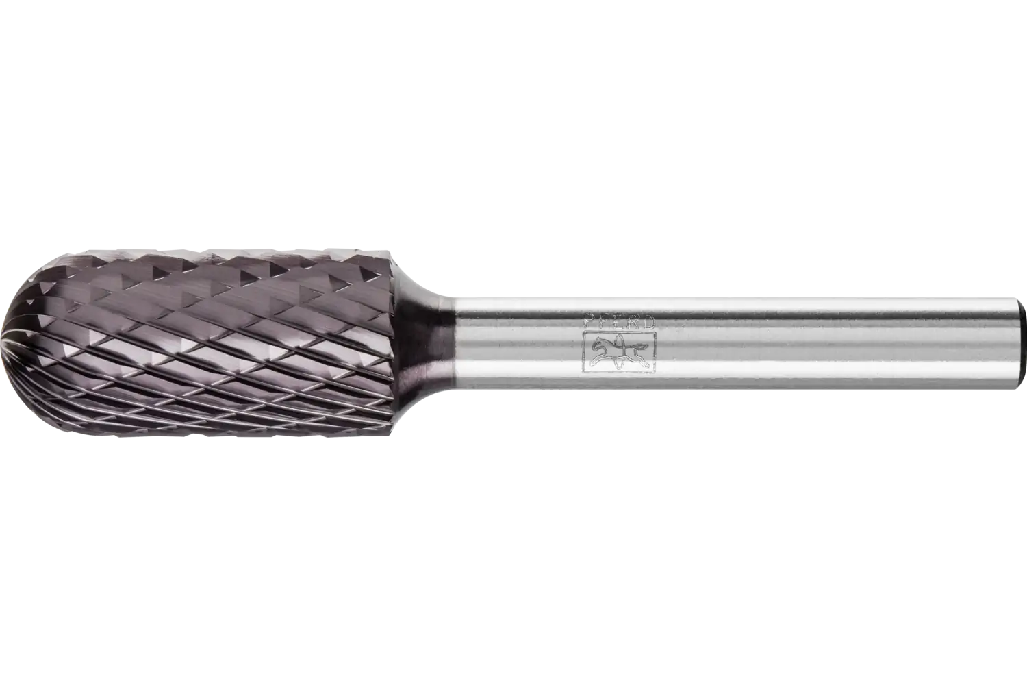 PFERD Carbide Bur SC-5L6 Cylindrical Radius End Double Cut 1/2″ x 1″ x 1/4″ Shank: WRC 12,7x25,4x6,35-150 Z3P