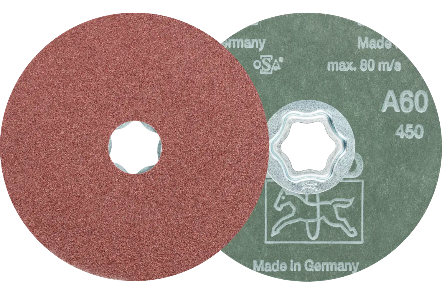 PFERD COMBICLICK® Fiber Disc, 4-1/2″ Dia, 60 Grit, Aluminum oxide: CC-FS 115 A 60