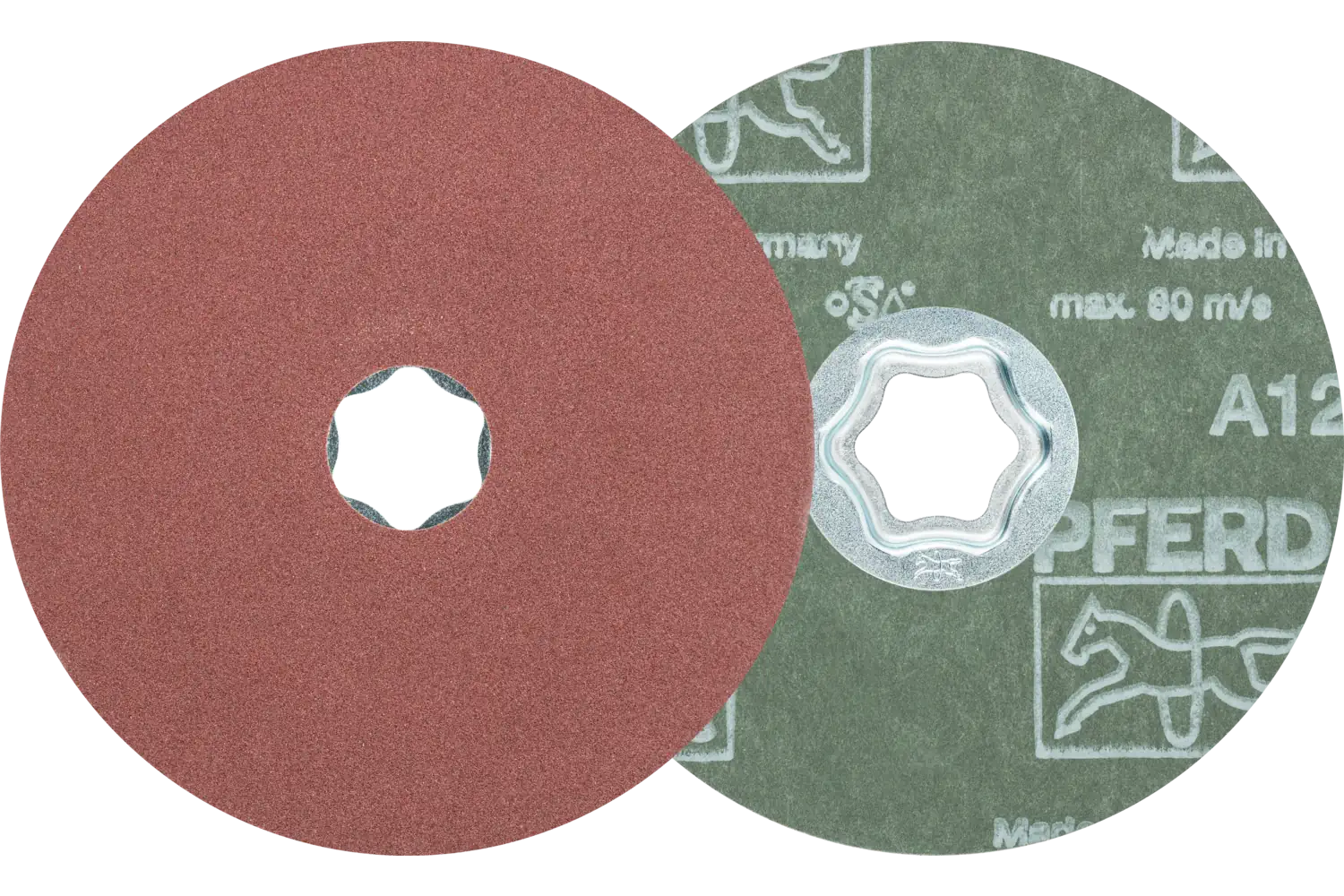 PFERD COMBICLICK® Fiber Disc, 4-1/2″ Dia, 120 Grit, Aluminum oxide: CC-FS 115 A 120