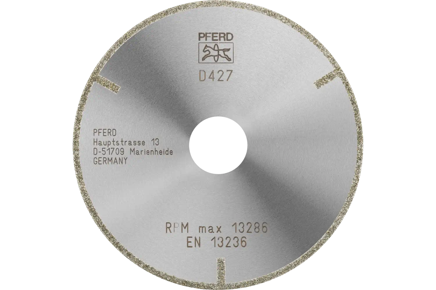 PFERD Diamond Cut-Off Wheel, 4-1/2″ x 1/16″ x 7/8″, Very Coarse Grit D427: D1A1R 115-2-22,23 D 427 GAG