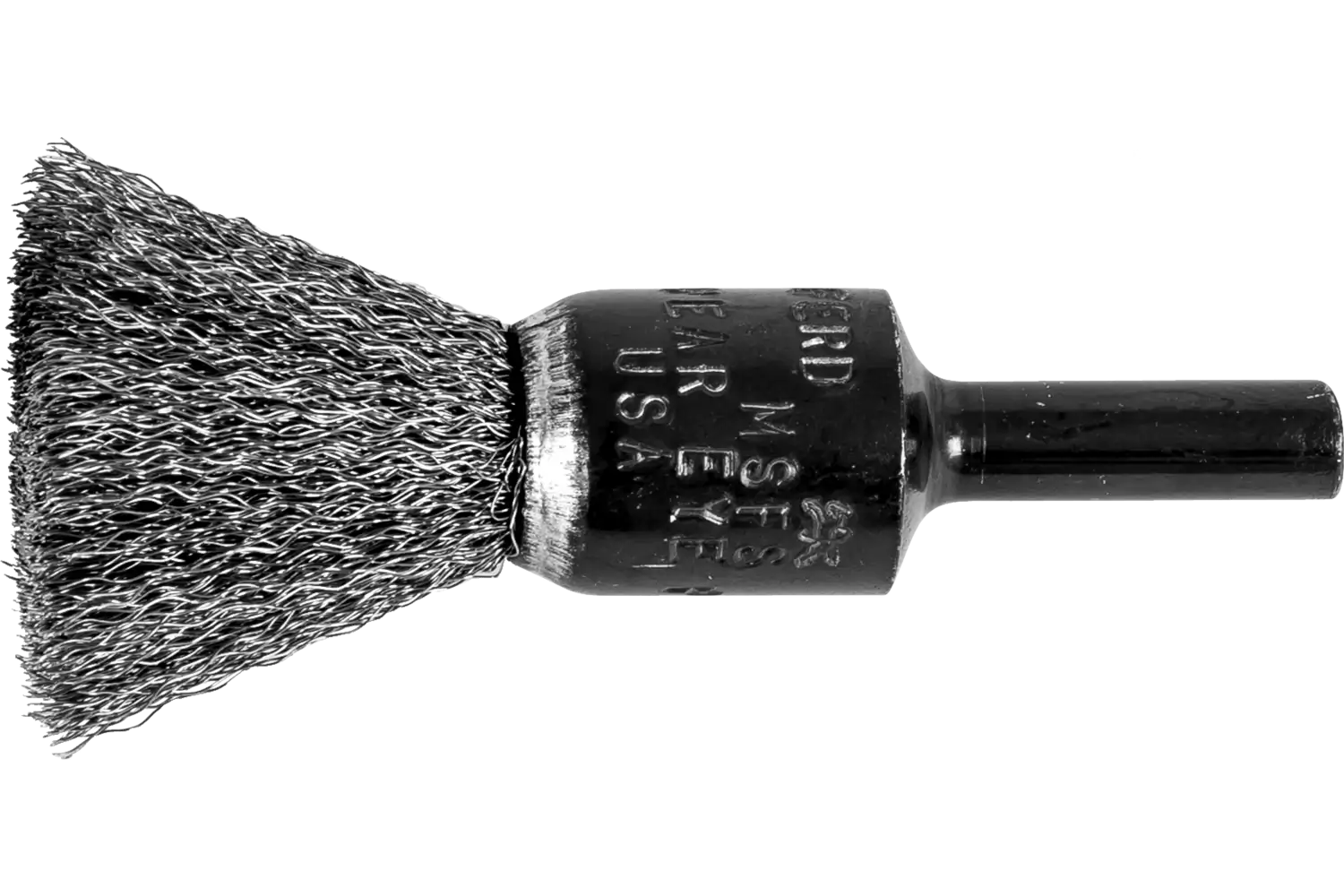 PFERD Crimped Wire Coated Cup End Brush 1/2″ Dia. .006 Stainless Steel 1/4″ Shank: PBU 1516/6.35 INOX 0.15 OK