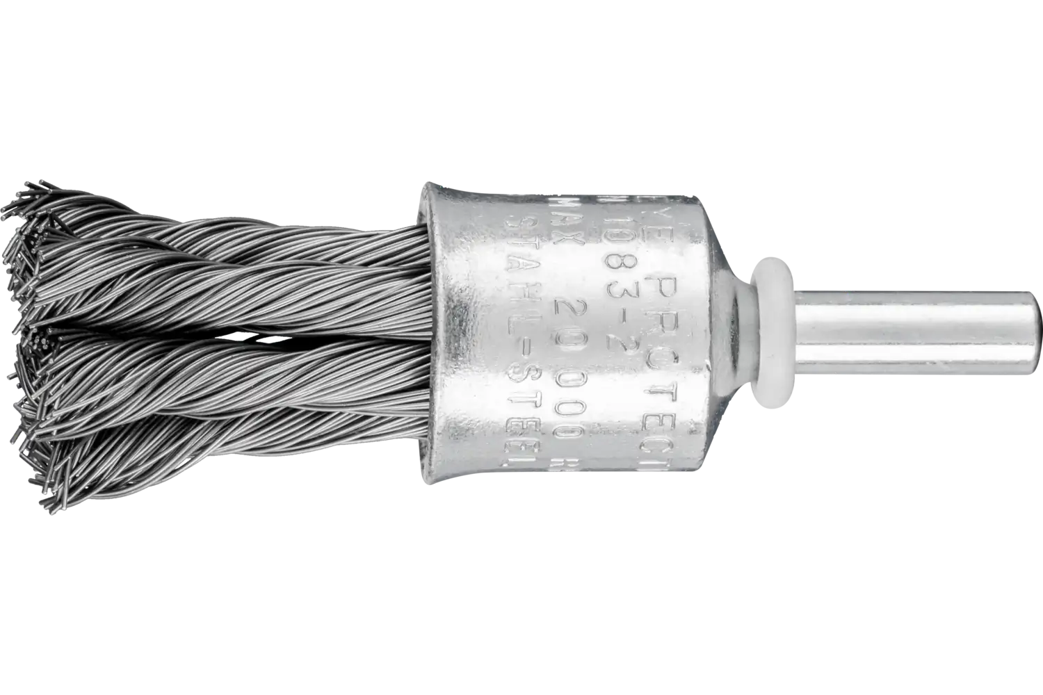 PFERD Knot Wire End Brush 1/2″ Dia. Flared Cup .014 Carbon Steel 1/4″ Shank: PBG 1919/6.35 ST 0.35