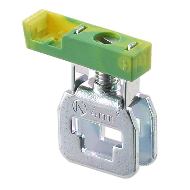 Phoenix Contact 0421029 — 1 Position Terminal Block Green, Yellow Bus Bar - Central 7.0mm