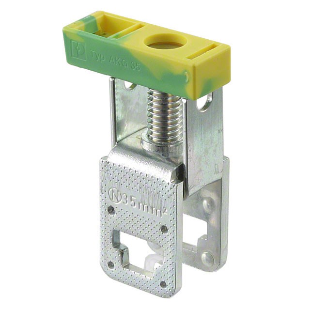 Phoenix Contact 0424026 — 1 Position Terminal Block Green, Yellow Bus Bar - Central 14.3mm