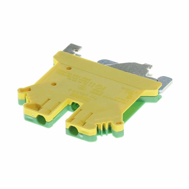 Phoenix Contact 0441083 — Terminal Block Connector 2 Position Ground, Earth Green, Yellow 12-28 AWG