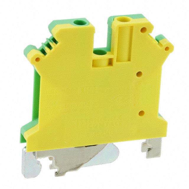 Phoenix Contact 0441504 — Terminal Block Connector 2 Position Ground, Earth Green, Yellow 10-26 AWG