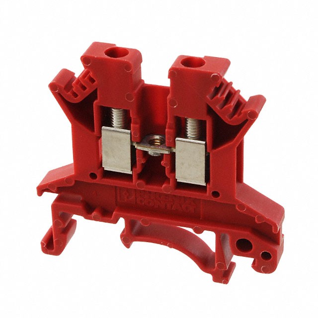 Phoenix Contact 0719074 — Terminal Block Connector 2 Position Feed Through Red 12-30 AWG