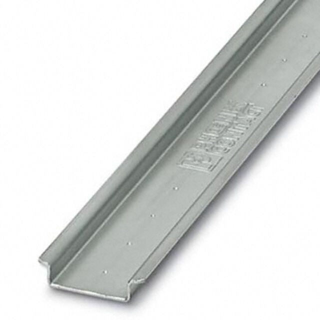Phoenix Contact 0801681 — Din Rail Top Hat 1.378" W x 0.295" H (35.00mm x 7.50mm) Unslotted Steel 78.740" (2000.00mm)