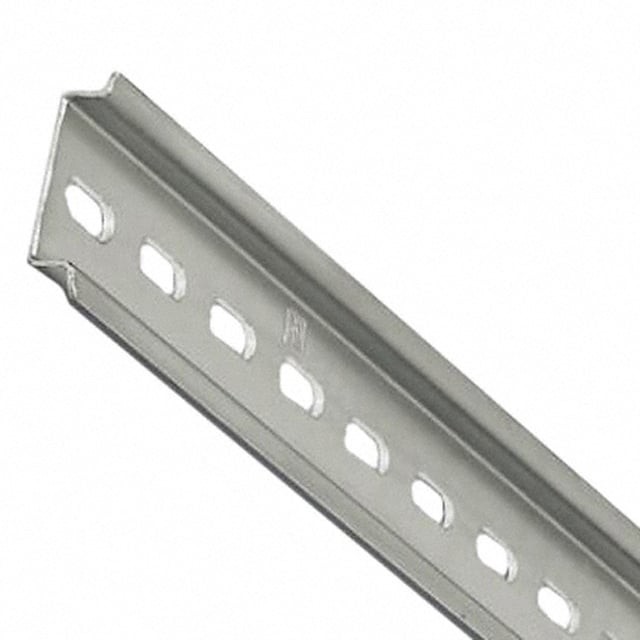 Phoenix Contact 0807012 — Din Rail Top Hat 1.378" W x 0.295" H (35.00mm x 7.50mm) Slotted Steel 39.370" (1000.00mm)