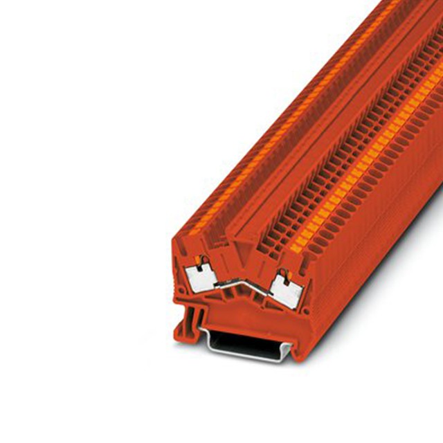 Phoenix Contact 1037083 — Terminal Block Connector 2 Position Feed Through Red 12-26 AWG