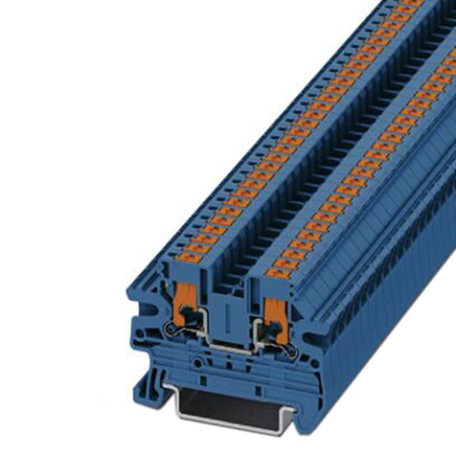 Phoenix Contact 1078962 — Terminal Block Connector 2 Position Feed Through Blue 12-26 AWG